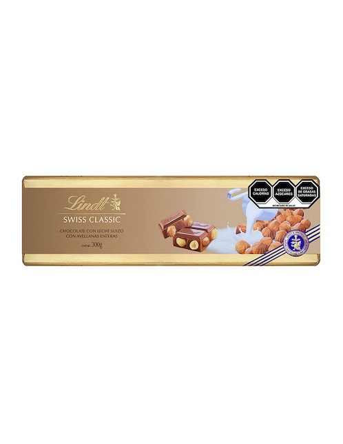 Chocolate con avellanas enteras Swiss Classis Gold Lindt 300 g