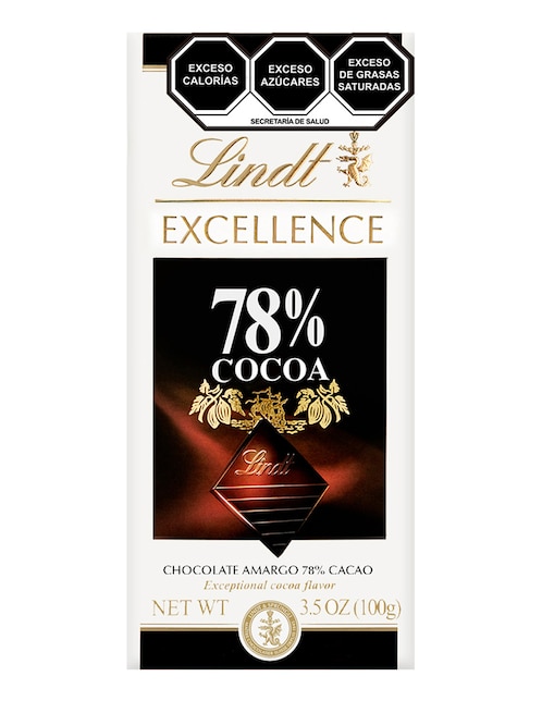 Chocolate amargo Lindt Excellence 78 por ciento cocoa 100 g