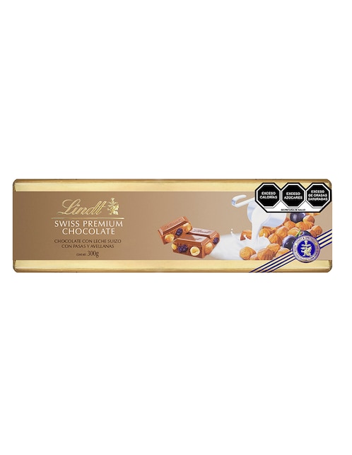 Chocolate con leche pasas y avellanas Swiss Premium Lindt 300 g