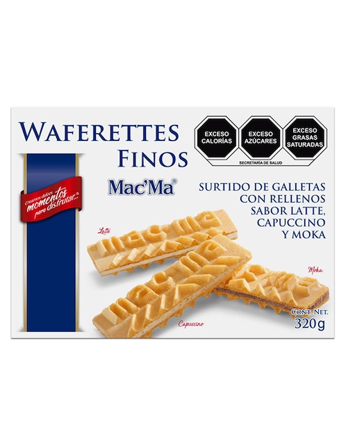 Galletas de capuchino Mac'Ma Waferettes Finos