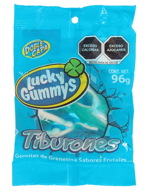 Gomitas Lucky Gummys Tiburones con 96 g