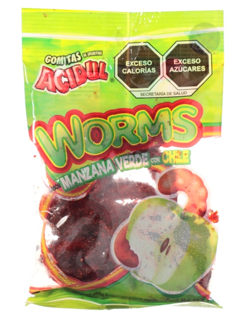 Gomitas Acidul Worms con 100 g