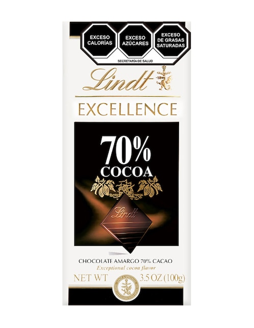 Chocolate amargo Lindt Excellence 70 por ciento cocoa 100 g