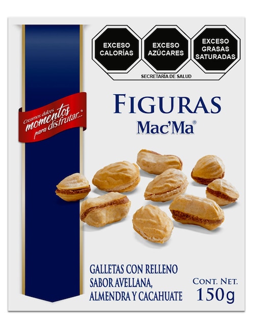Galletas de avellana, almendra y cacahuate Mac'Ma Figuras