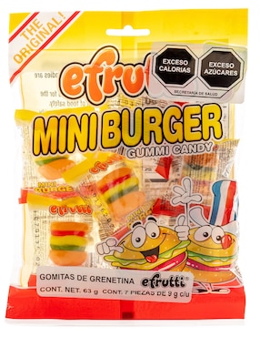 Gomitas E-Frutti Gummy burger con 63 g