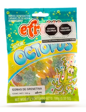 Gomitas De Pulpos ácidos E-Frutti 100 G