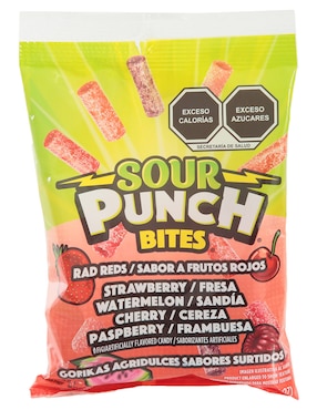 Gomitas Agridulces Sour Punch Bites Frutos Rojos 105 G