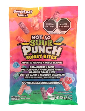 Gomitas Sour Punch Not So Sweet Bites Con 105 G