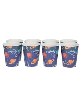 Set De Vasos Para Agua Nico Astonauta Con 8 Piezas