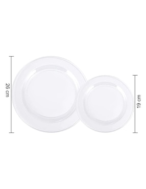Plato fiesta Berry Hip Desechables de plástico 50 piezas
