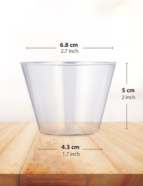 Vaso corto Berry Hip de plástico con 100 piezas