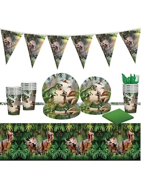 Vajilla para fiesta U Shop Mexico de cartón y plástico para 25 personas