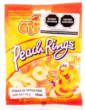 Gomitas E-Frutti Aros de Durazno con 80 g