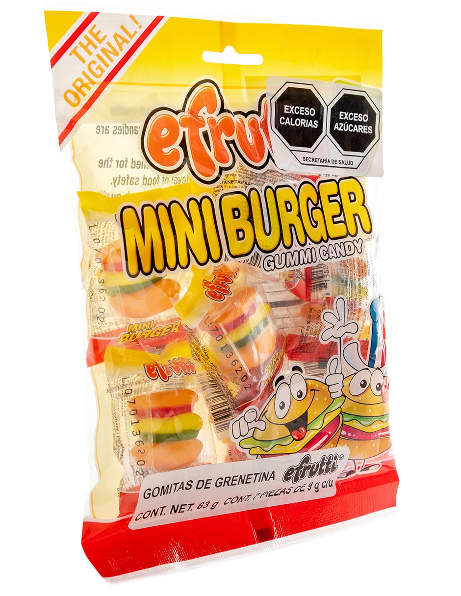 Gomitas Gummy burger con 63 g 2