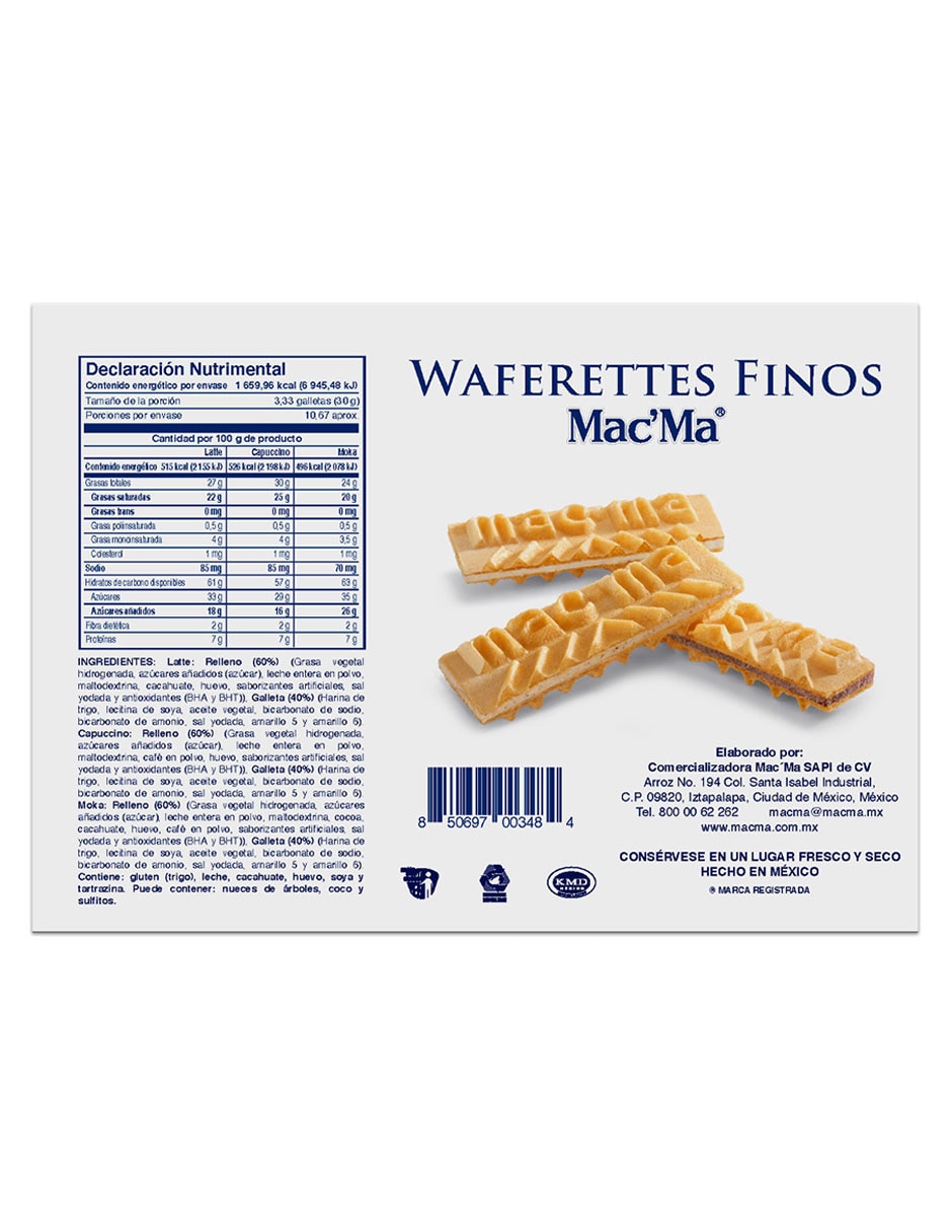 Galletas de capuchino Waferettes Finos 2