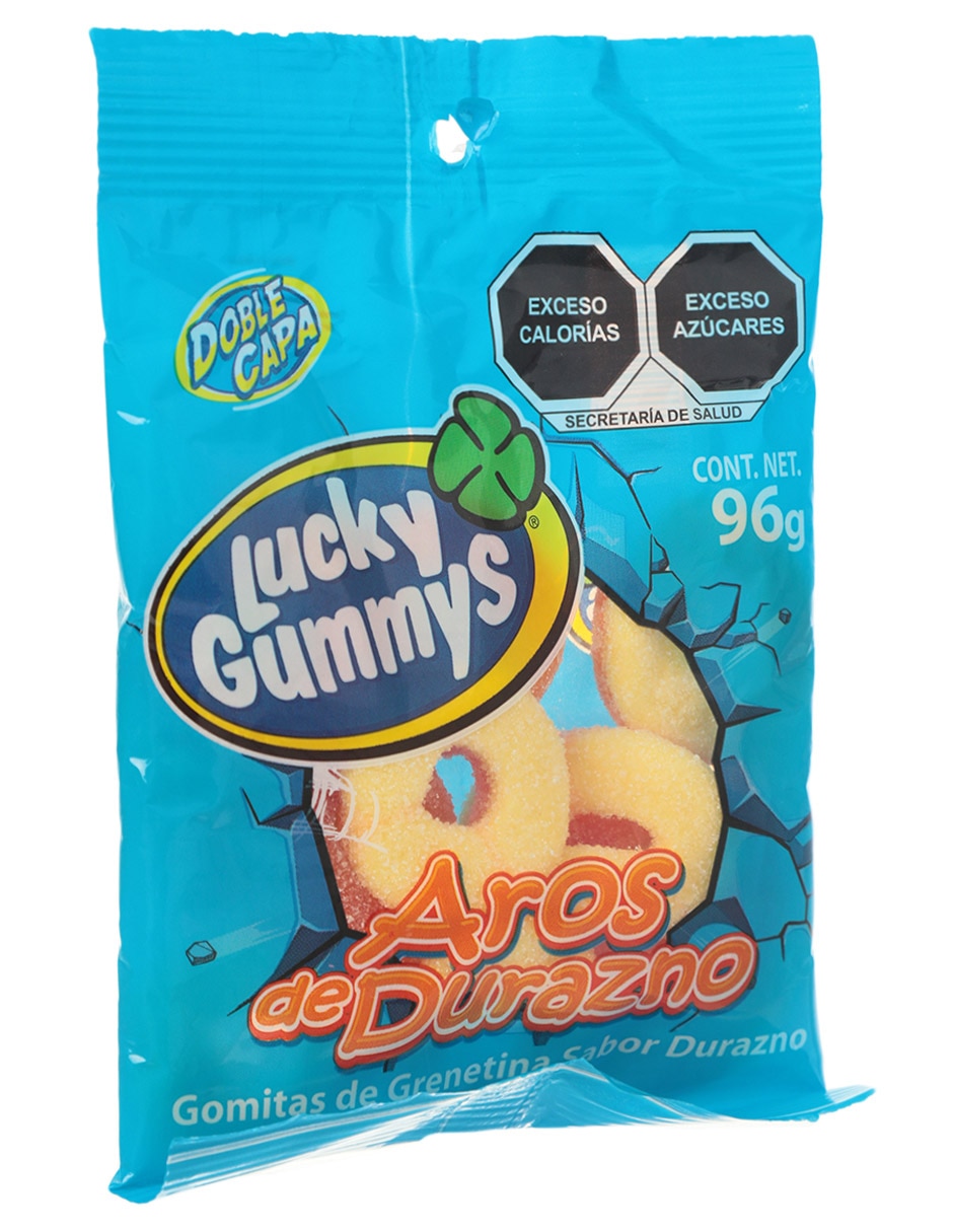 Gomita de grenetina Aros de Durazno con 96 g 2