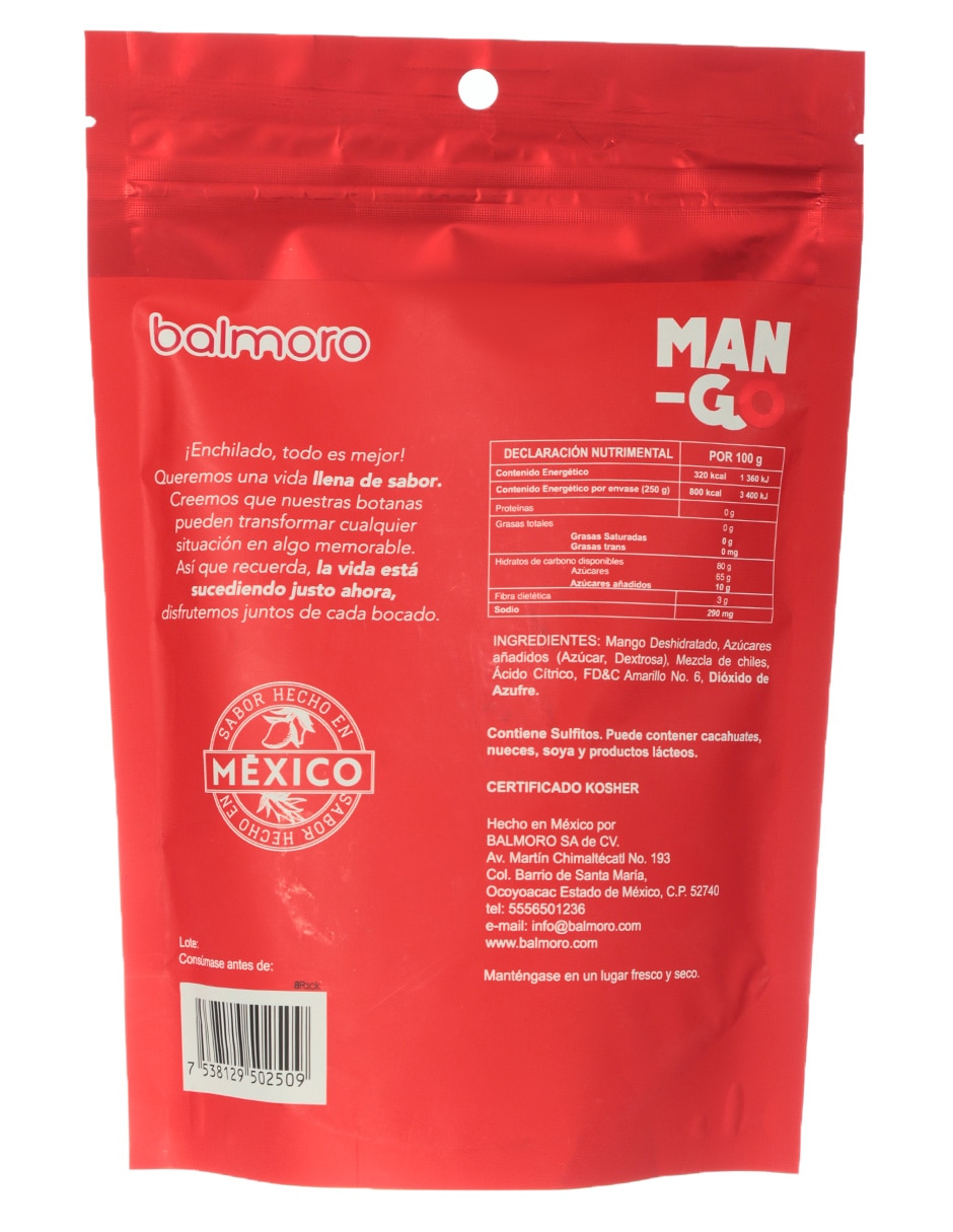 Pulpas Mango enchilado con 250 g 3