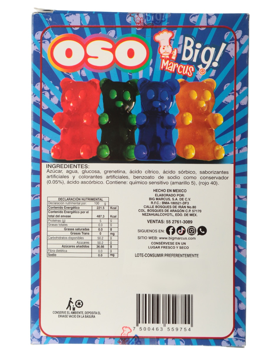 Gomita de grenetina Oso con 200 g 4