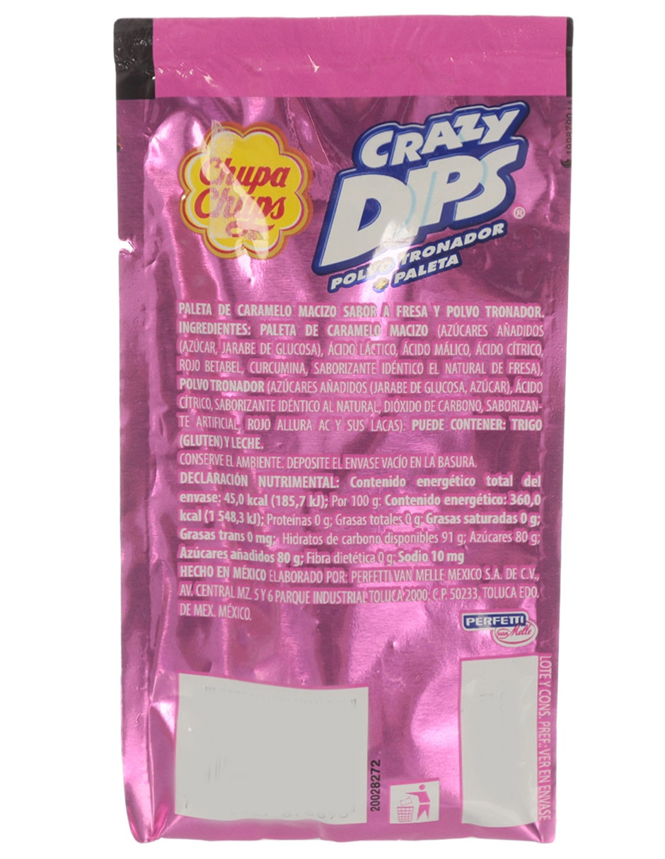 Paletas Crazy Dips con 12 g 2