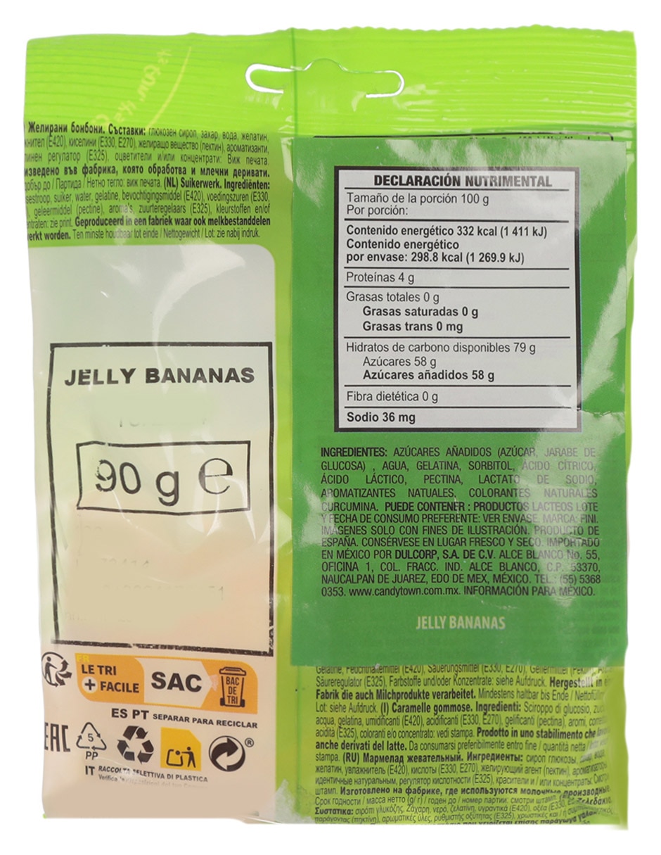 Gomitas Jelly Bananas con 90 g 3