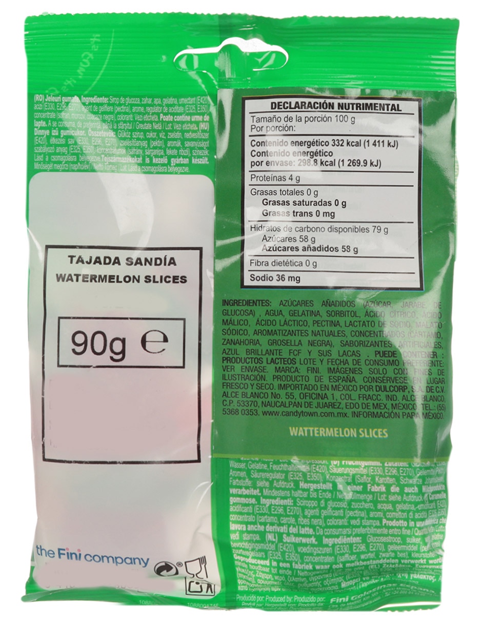 Gomitas Watermelon Slices con 90 g 3
