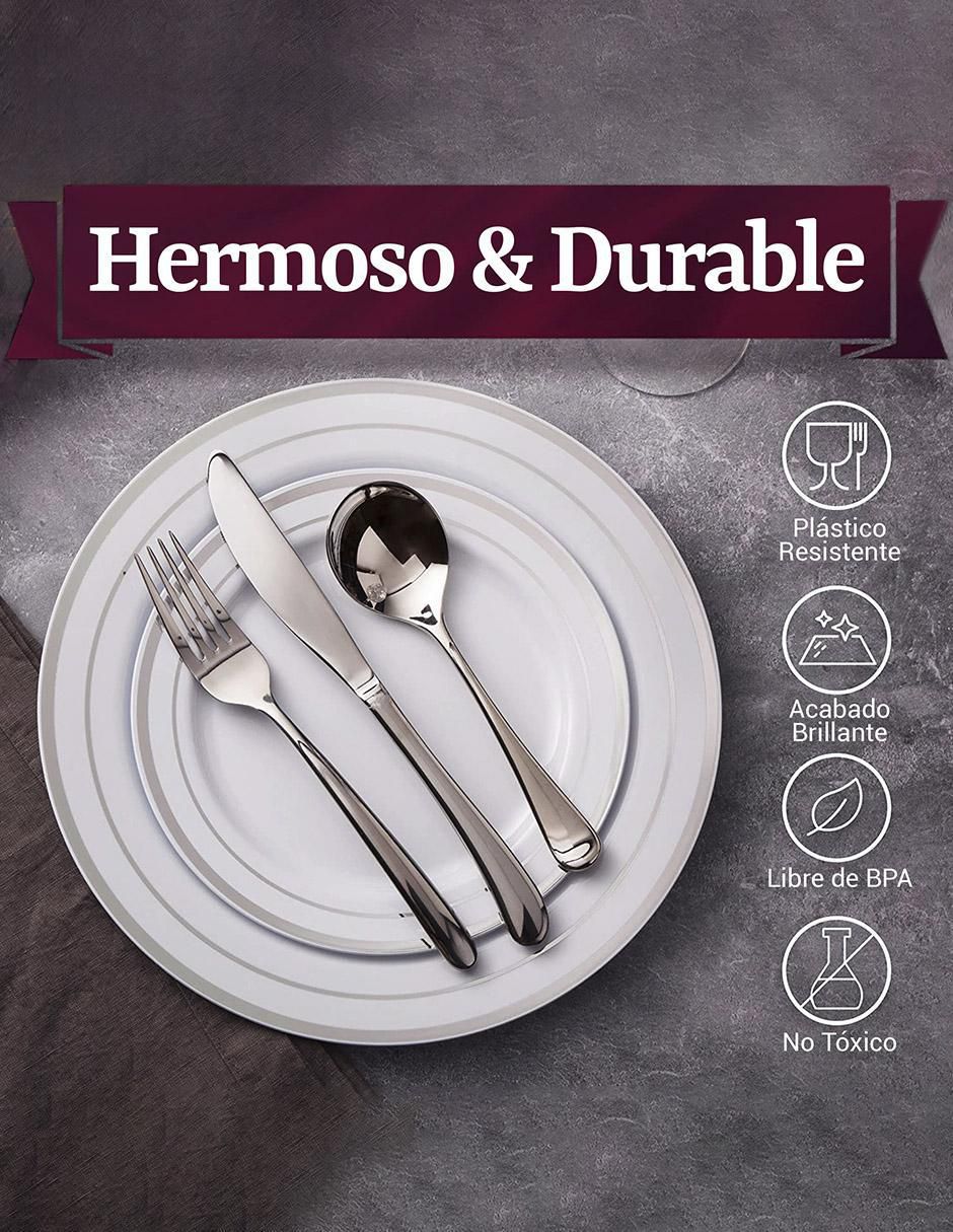 Plato fiesta berry hip berry hip desechables "de" plástico 50 piezas