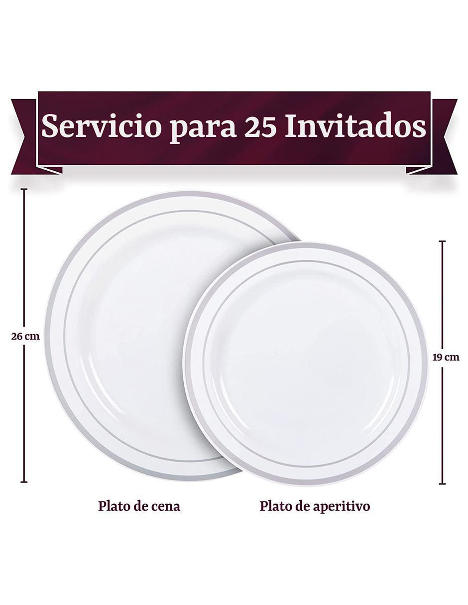 Plato fiesta berry hip berry hip desechables "de" plástico 50 piezas