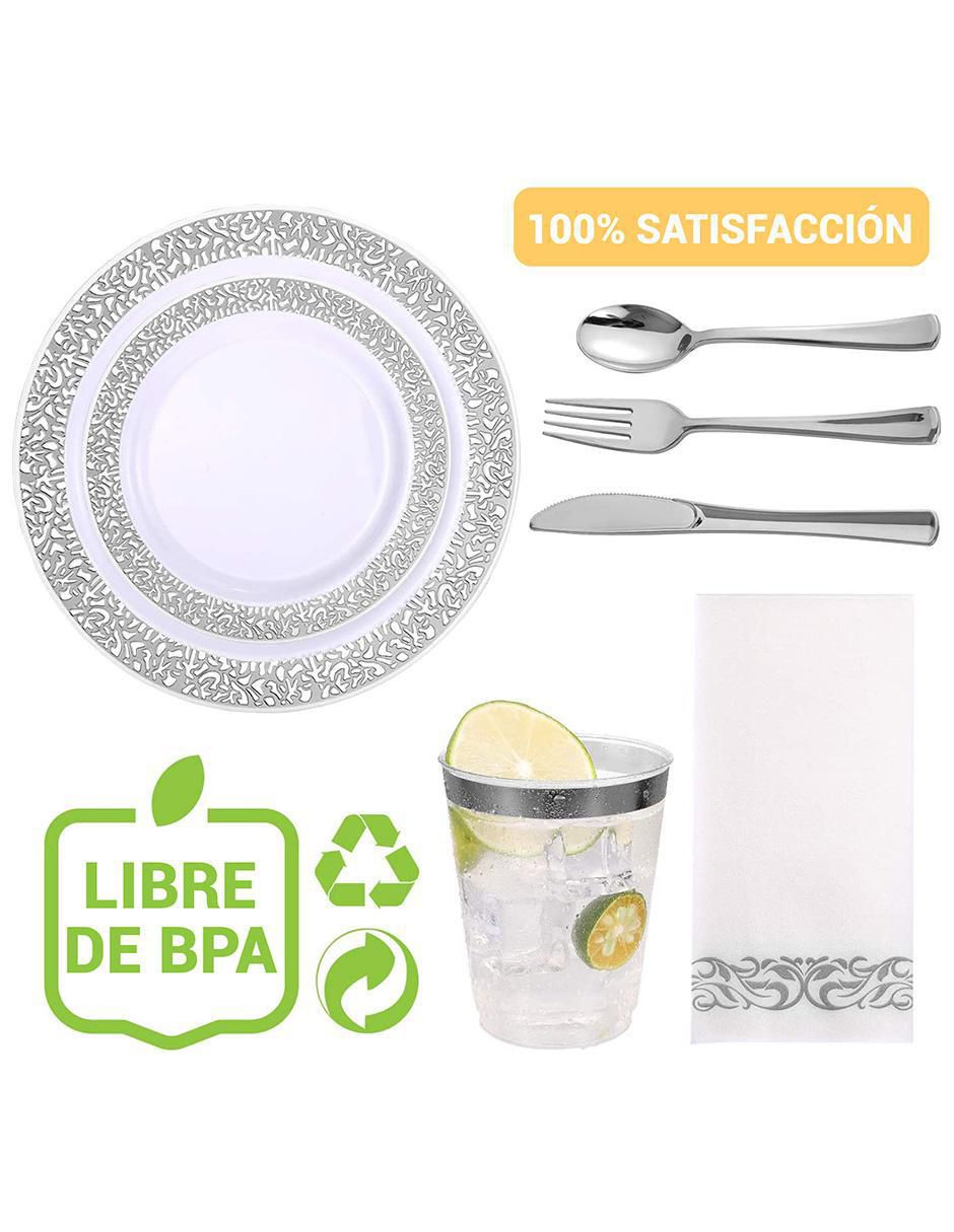 Vajilla para fiesta berry hip berry hip desechables sin licencia "de" plástico 175 piezas "piezas"
