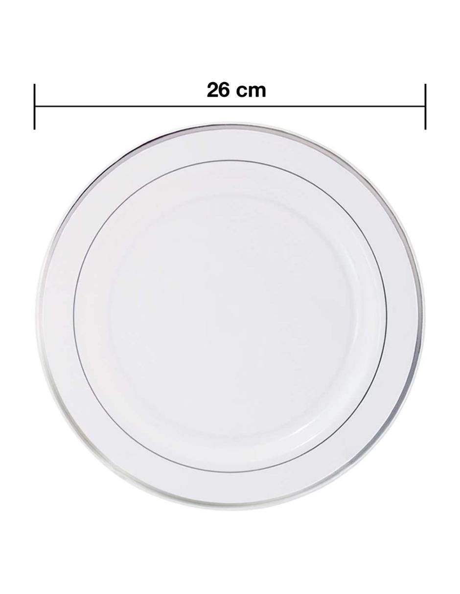 Plato fiesta Desechables de plástico 50 piezas 3