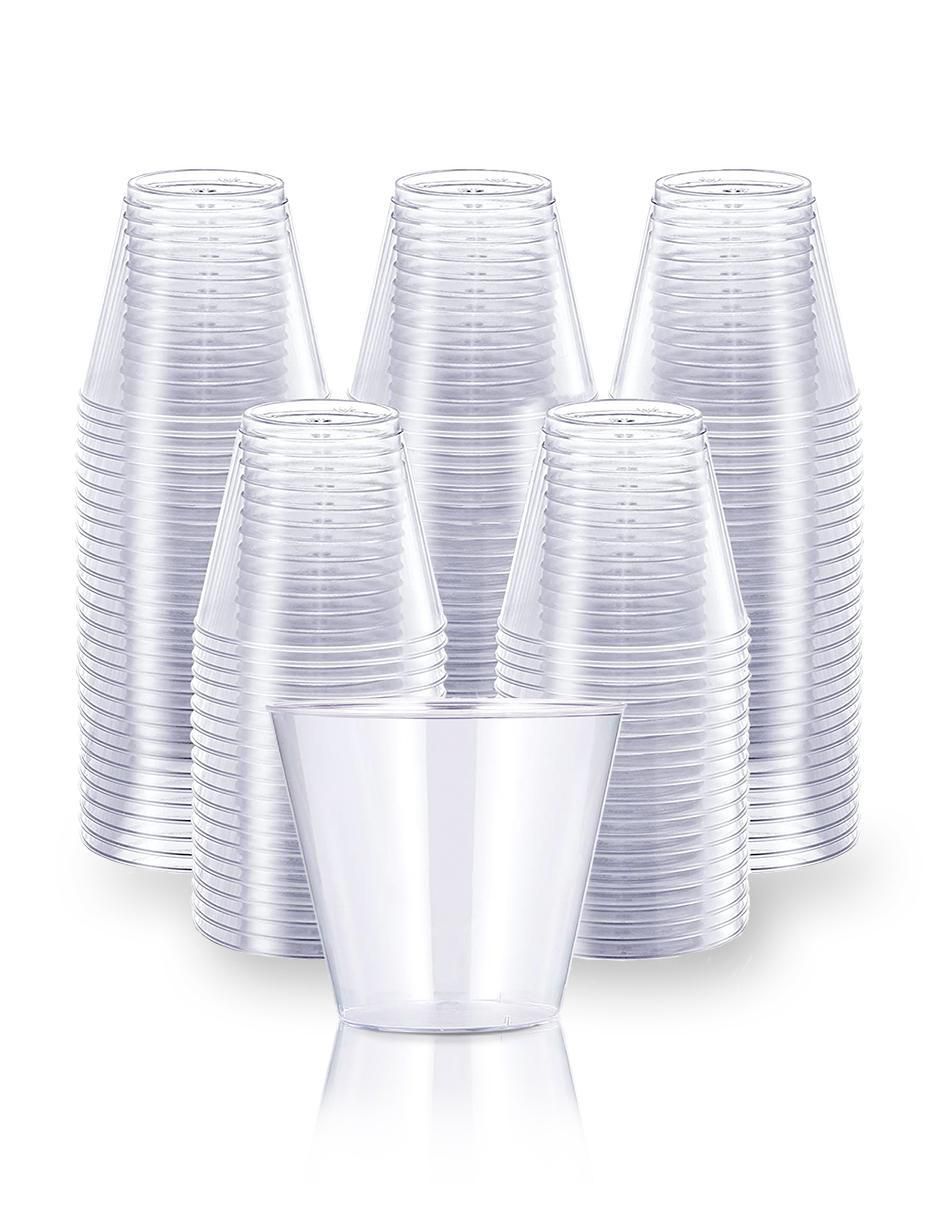 Vaso corto de plástico con 100 piezas