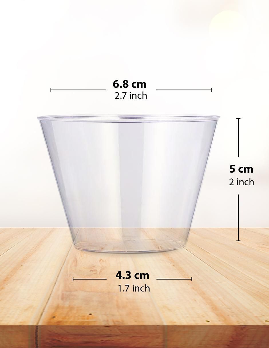 Vaso corto de plástico con 100 piezas 5