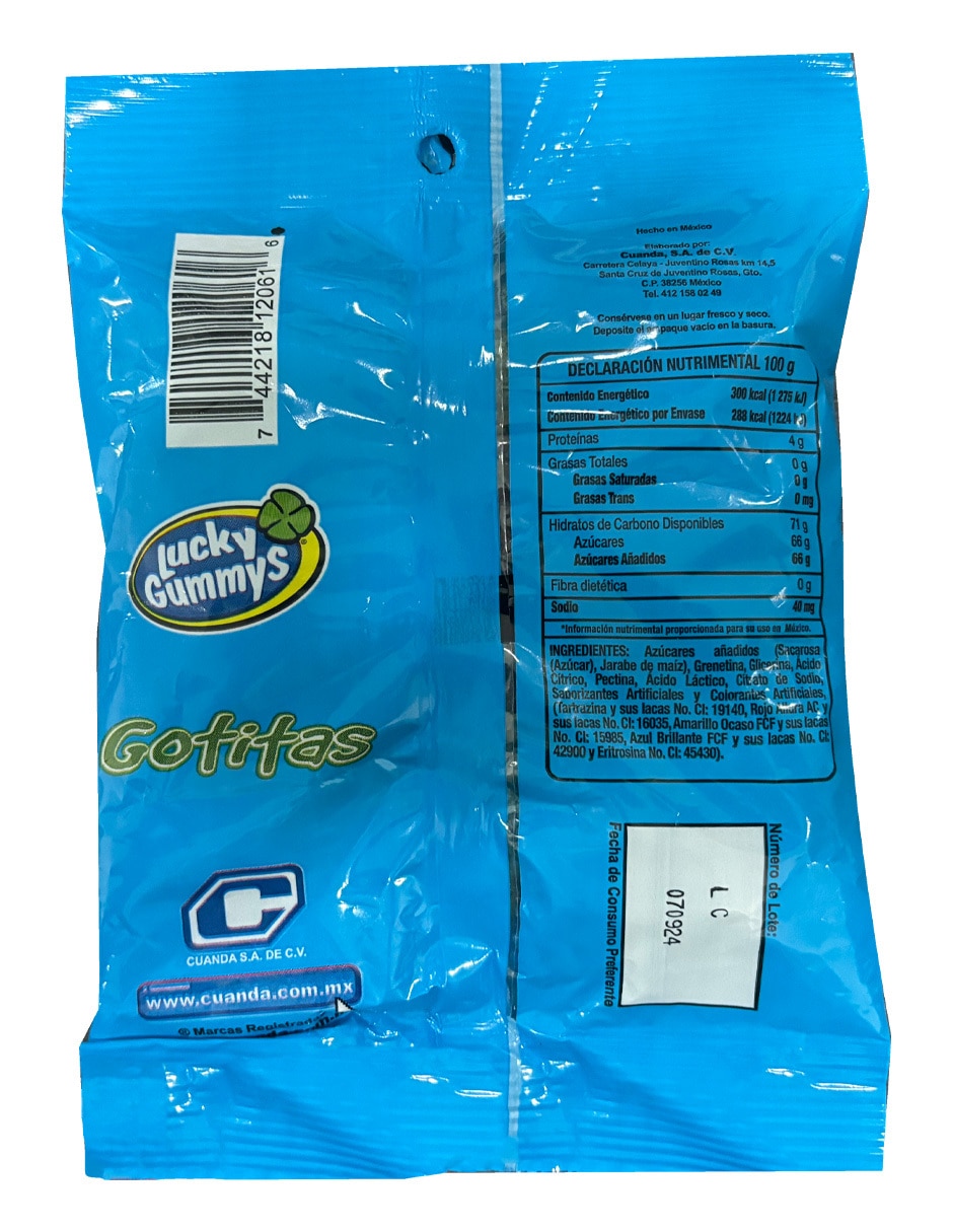 Gomitas Gotitas con 96 g 2