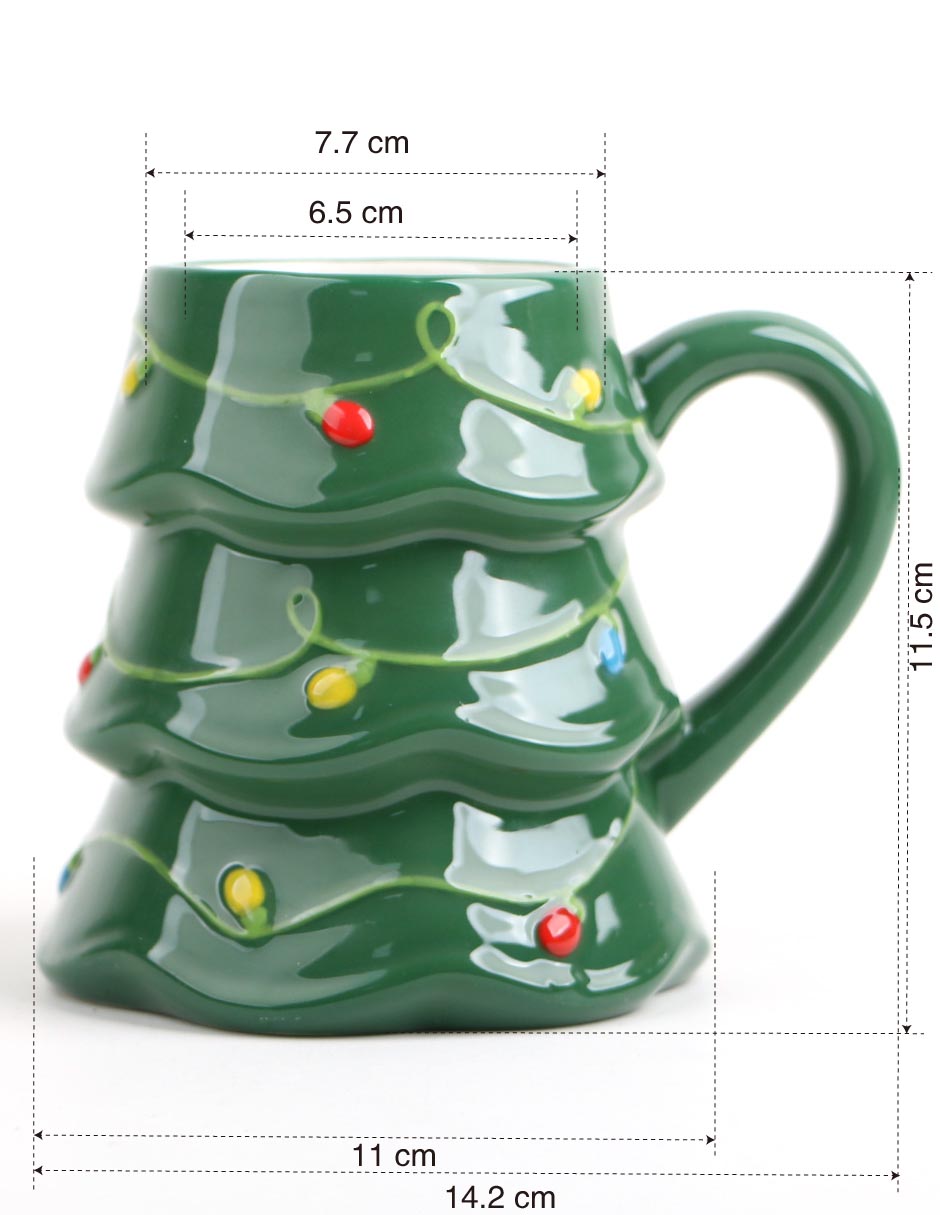 Taza navideña ornamental 2 piezas