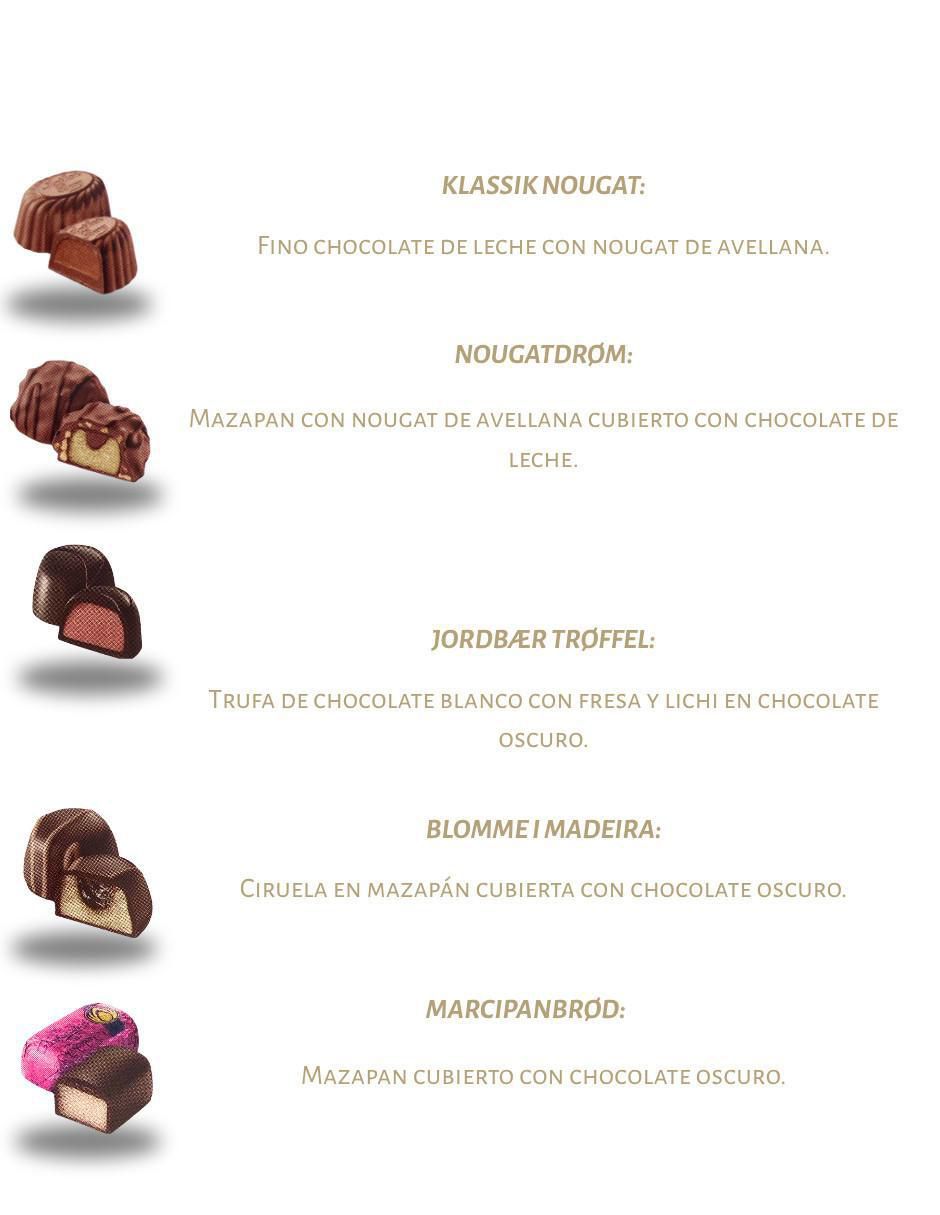 Chocolates golosinas rellenas con 10 g 5