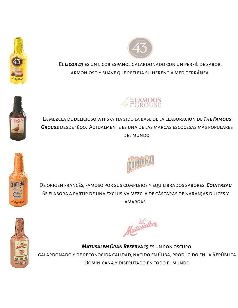 Chocolates chocolates con licor con 16 piezas 5