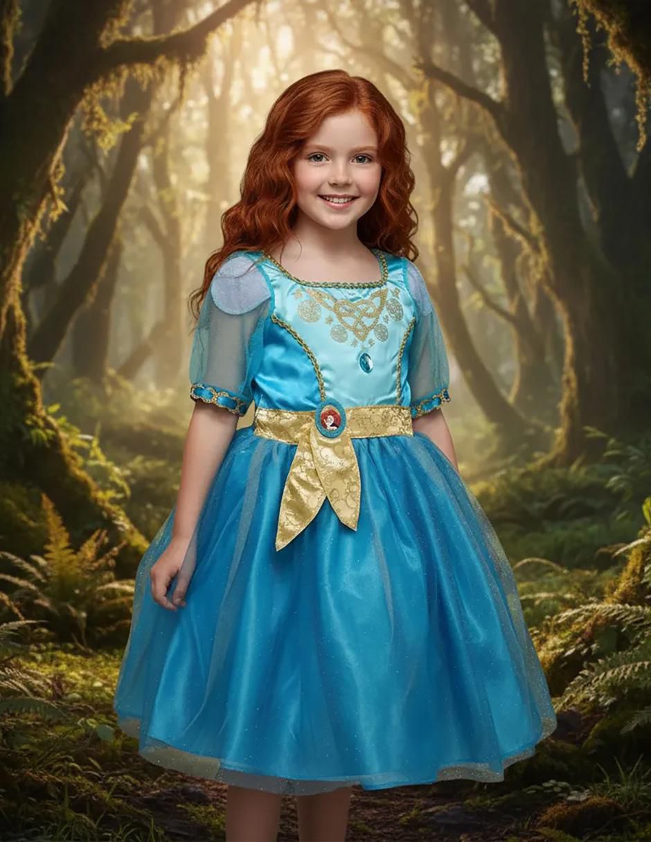 Disfraz de Princesa Merida para niña 4