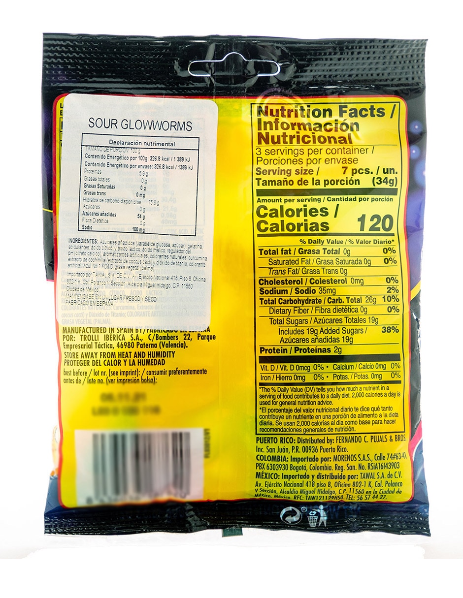 Gomitas Orugas Ácidas con 80 g 3