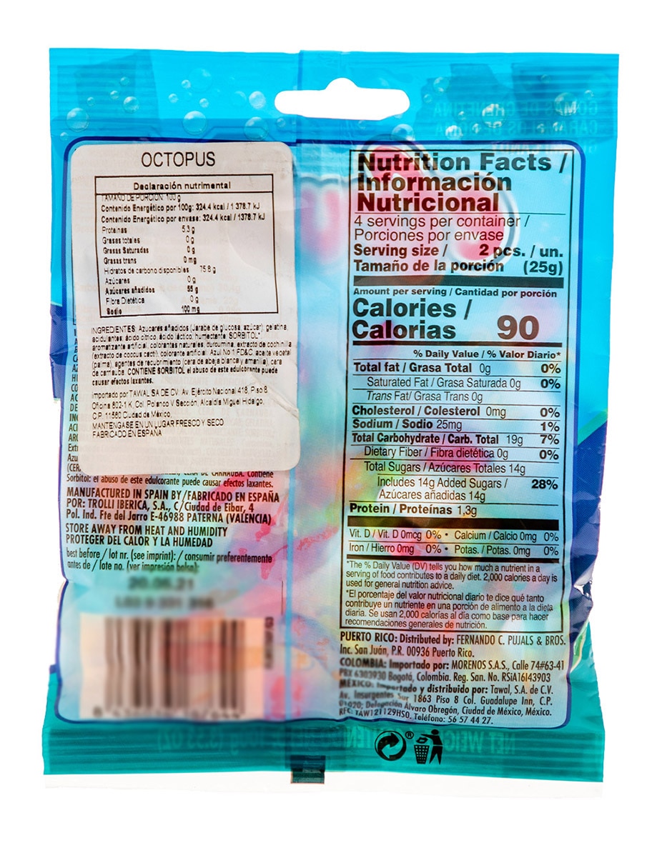 Gomitas Pulpos con 80 g 3